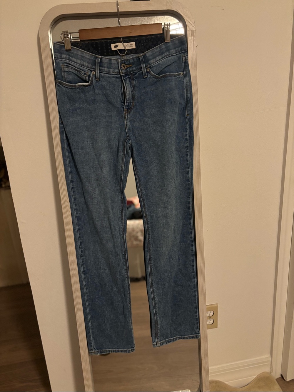 Levi's medium blue straight leg jeans